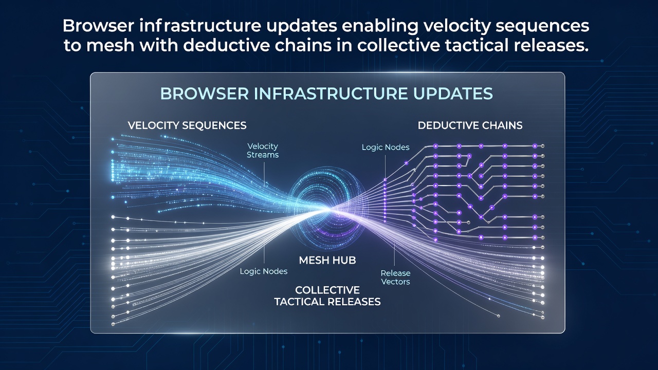 Browser infrastructure updates diagram showing integration of velocity sequences and deductive chains in multiplayer tactical releases