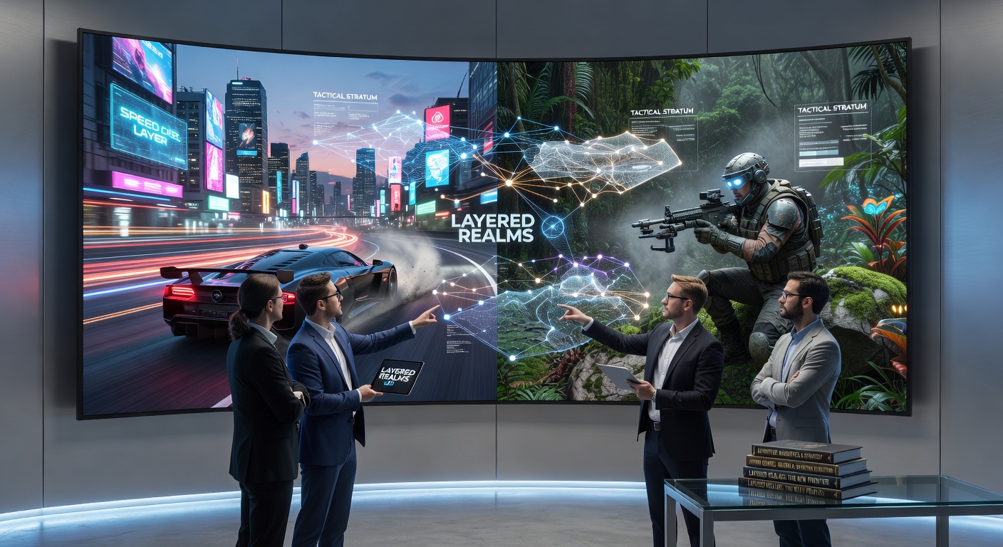 Group of players engaged in a browser session featuring strategic shooting and racing mechanics with adventure narrative overlays