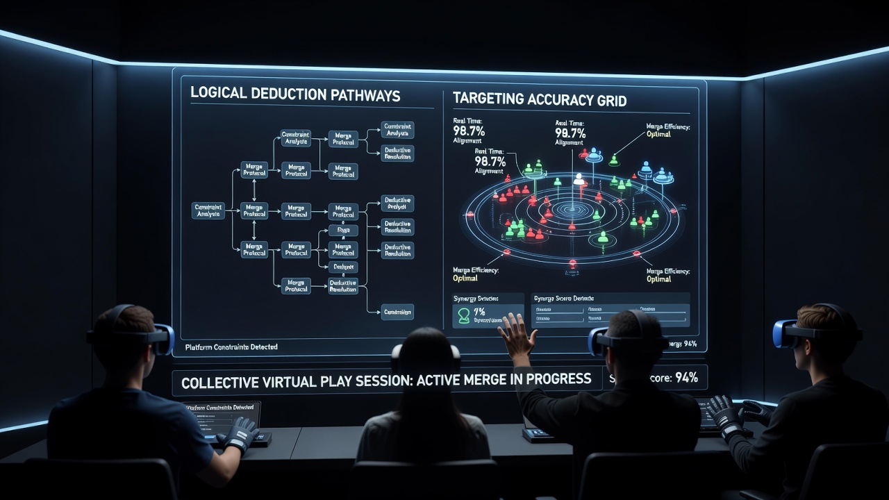 Browser-based multiplayer sessions where logical puzzles intersect with precision targeting mechanics