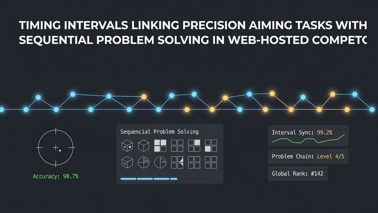 Team coordination screen displaying timing intervals between aiming precision and puzzle resolution phases