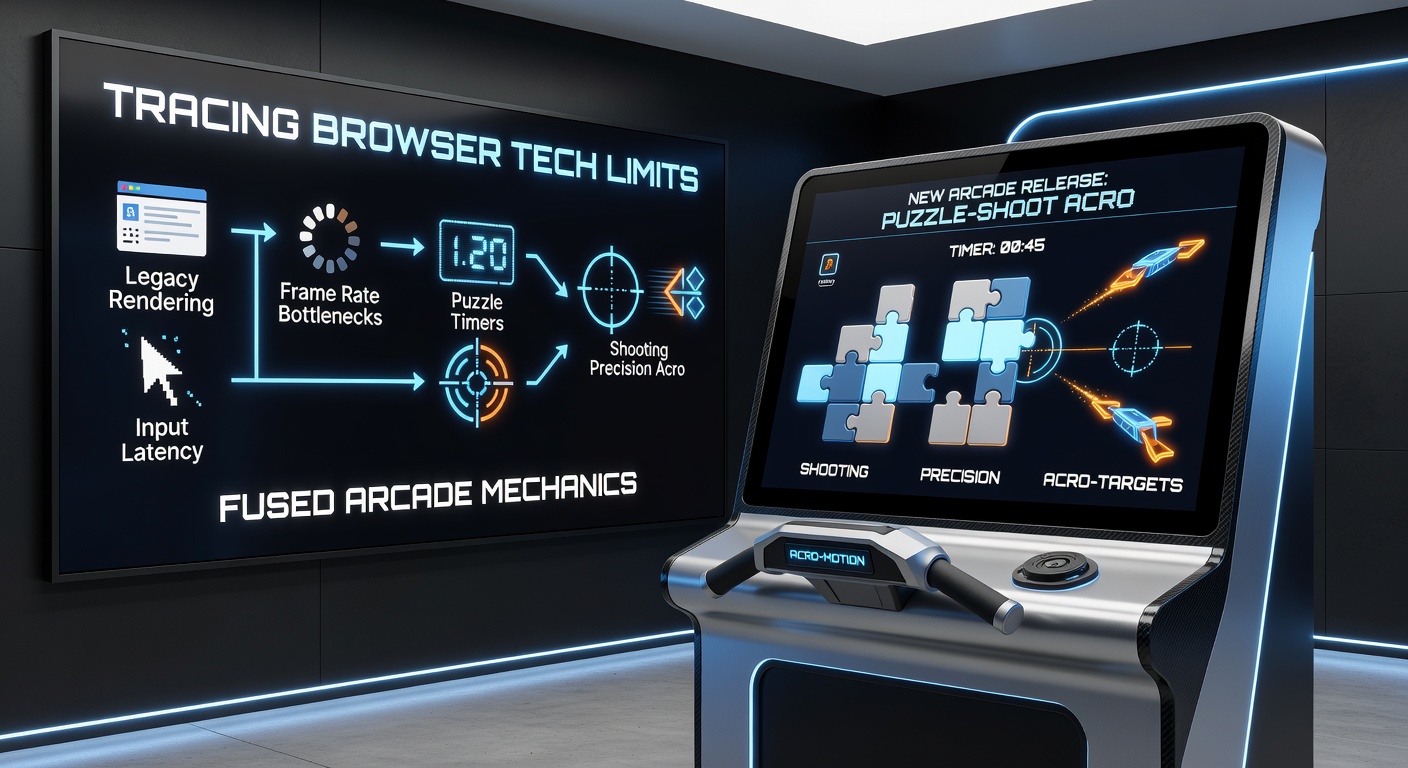 Split-screen view of strategy-adventure multiplayer session showing synchronized puzzle timer and shooting precision elements in browser environment